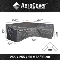 Aerocover Loungesethoes Hoekset Trapeze 255x255x90xh65/90   Antraciet
