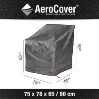 Aerocover Loungestoelhoes Hoge Rug 75x78x65/90   Antraciet