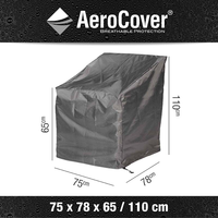 Aerocover Loungestoelhoes Hoge Rug Xl Hoes 75x78x65/110   Antraciet