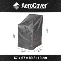 Aerocover Stapelstoelhoes/ Gasveerstoelhoes 67x67xh80/110   Antraciet