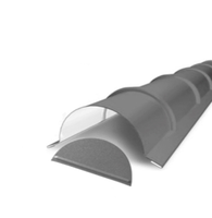 Arcelormittal | Eindstuk Voor Ovale Nok | 9006 Blank Aluminiumkleurig Glans