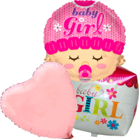Ballonboeket Geboorte Meisje Cubez