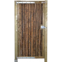 Bamboe Poortdeur Natuurlijk Zwart