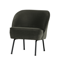 Be Pure Vogue Fauteuil Fluweel Onyx