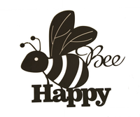 Bee Happy Muurdecoratiemetaal