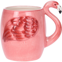 Beker Met Flamingo H 10 Cm
