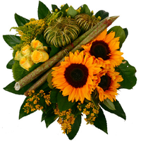 Boeket 'warm Sunflower'