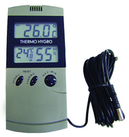 Btt Thermo / Hygro Meter Met Externe Sensor 2 Displays Klein