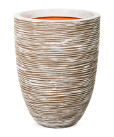 Capi Nature Rib Nl Vase Luxe 39x60cm Bloempot Ivoor