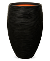Capi Nature Rib Nl Vase Luxe 39x60cm Bloempot Zwart