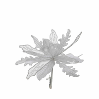 Christmas House   Clip Poinsettia Maat In Cm: 25 Wit