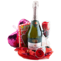 Compleet Valentijn Cadeau Veuve Du Vernay Rosé