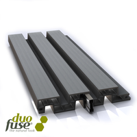 Duofuse | Lamellenafsluiting Plank | 200cm | Tropical Brown