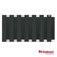 Elephant | Design Tuinscherm 180x93 Cm | Antraciet/aluminium