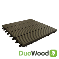 Duowood | Easy Click Tuintegel 30x30 | Lava | 4 Stuks