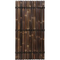 Bamboe Schutting Gehalveerd Zwart 90 X 180 Cm X 60 80 Mm