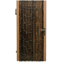 Bamboe Schutting Poortdeur Zwart 90 X 180 Cm X 18 28 Mm