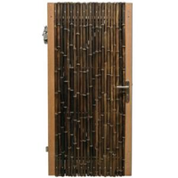 Bamboe Schutting Poortdeur Zwart 100 X 200 Cm X 18 28 Mm