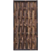 Bamboe Schutting Zwart Gevlochten 90 X 180 Cm – Verticaal
