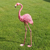 Flamingo In Metaal Staand