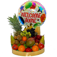Fruitmand Met Welkom Home Heliumballon