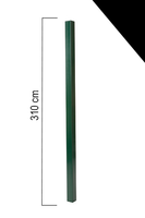 Giardino | Vierkante Paal | 60x60mm | 310cm | Ral9005 Zwart