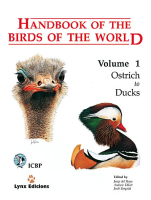 Handbook Of The Birds Of The World; Volume 1 Ostrich To Ducks