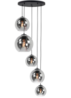 Hanglamp Balloon Smoke Glas 5lichts 160cm