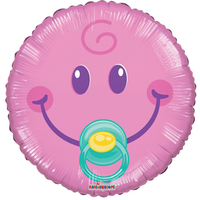 Heliumballon Baby Girl Smiley