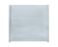 Ideal | Aluminium Scherm 180x200 | Zilver