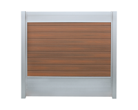 Ideal Scherm | Zilver  Horizon Rosewood | 180x180 | 9 Planks