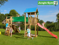 Jungle Gym | Castle + Bridge Module | Deluxe | Donkergroen