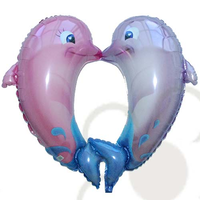 Kissing Dolphins Helium Ballon