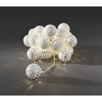 Led Deco Lichtsnoer Witte Metalen Ballen