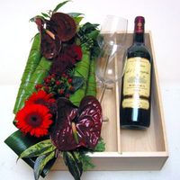 Luxe Geschenk 'red & Red Wine'