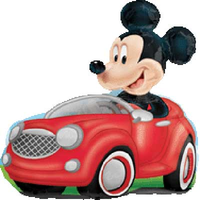 Mickey Driving Car