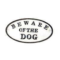 Muurplaat Beware Of The Dog