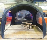 Orange Outdoor Iglo Dome Tent 3.2x3.2m Zwart