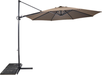 Outdoor Living Zweefparasol Gemini Deluxe Taupe Ø3mtr