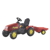Rolly Toys Farmer Trekker Rood Met Aanhanger R00099