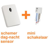 Schemerschakelingunit Met Dag/nacht Sensor Zender En Mini Schakelaar