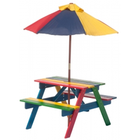 Houten Kinderpicknicktafel Regenboog