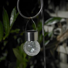 Hanglamp In Gekrakeleerd Glas Op Zonneenergie