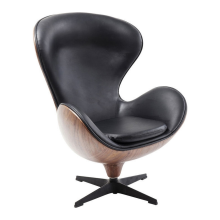 Kare Design Swivel Chair Loung Black Walnut