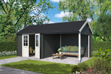 Outdoor Life Products Outdoor Life | Blokhut Fraya | Carbon Grey | 595 X 295 Cm