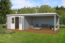 Outdoor Life Products Outdoor Life | Blokhut St. Louis | Platinum Grey | 681 X 292 Cm